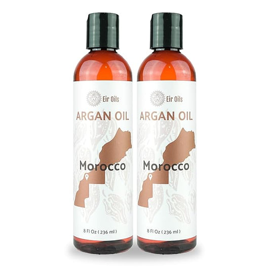 Argan Oil - By EIR Argan Oil of Morocco - Argan Oils for Hair, Face, Body and Skin - Moroccan Hair Oil Hair Growth (8oz)