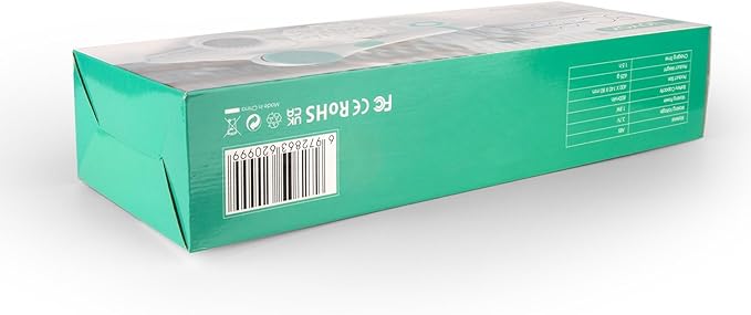 VOYOR Electric Silicone Body Scrubber, Back Scrubber for Shower, Waterproof Long Handle Body Brush, Rechargeable Power Bath Brush for Cleansing, Exfoliating, Massaging Skin BC100 (Blue)