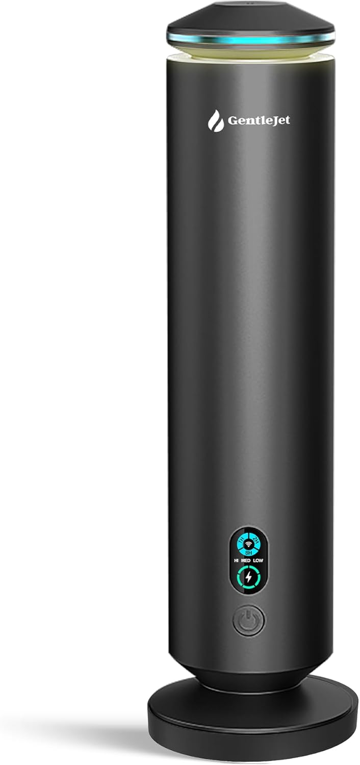 MajesticMist Rechargeable - Aluminum Waterless Essential Oil Diffuser with Wireless Charging, Quiet Aroma Diffuser, Scent Diffusers for Home, Room & Hotel, Remote Control, USB-C, 1000sq.ft