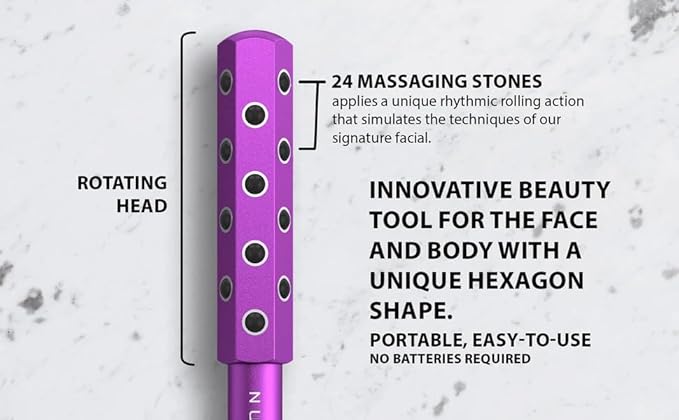 Nurse Jamie Uplift Facial Massaging Beauty Roller – Gift- Facial Massager with 24 Stones for Sculpting, Firming & Reducing Puffiness