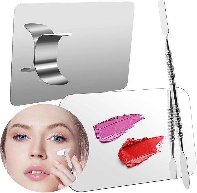 Makeup Foundation Mixing Nail Palette - Stainless Steel