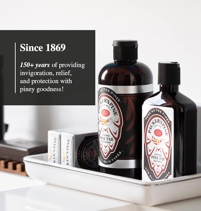 Packer's Pine Tar Body Wash | Soothing Mens Shower Gel For Psoriasis Relief | Made With Natural Pine Tar and Pine Oils | Paraben & Sulfate-Free, 16 fl oz