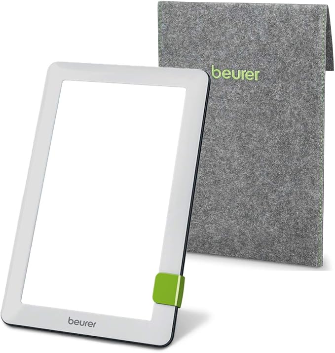 Beurer TL30 Portable Daylight Lamp- UV-Free 10,000 Lux LED Bright White Light Therapy for Home, Travel, & Office Lighting