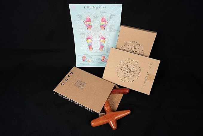 CCcollections Wood Therapy Massage Tools, Reflexology Wooden Stick Tool, Traditional Equipment for Relieving Muscle Pain Body Lymphatic Drainage Massager - (Set E)