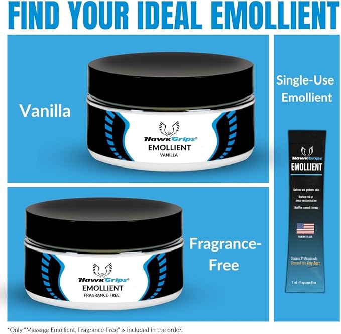 8oz Massage Emollient, Unscented, Emollient for IASTM and Massage, Soft Tissue Mobilization & Lubrication for Massage Therapy, Shea Butter, Oil Based, Vegan, Cream Alternative, Pack of 24