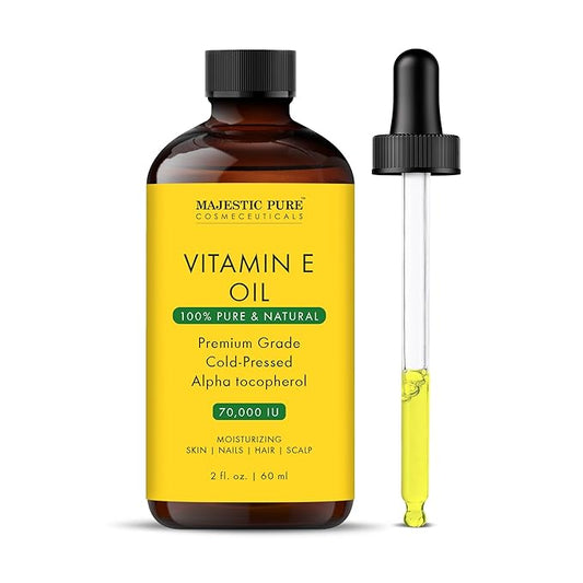 Majestic Pure Vitamin E Oil - 100% Pure & Natural, 2 Fl Oz