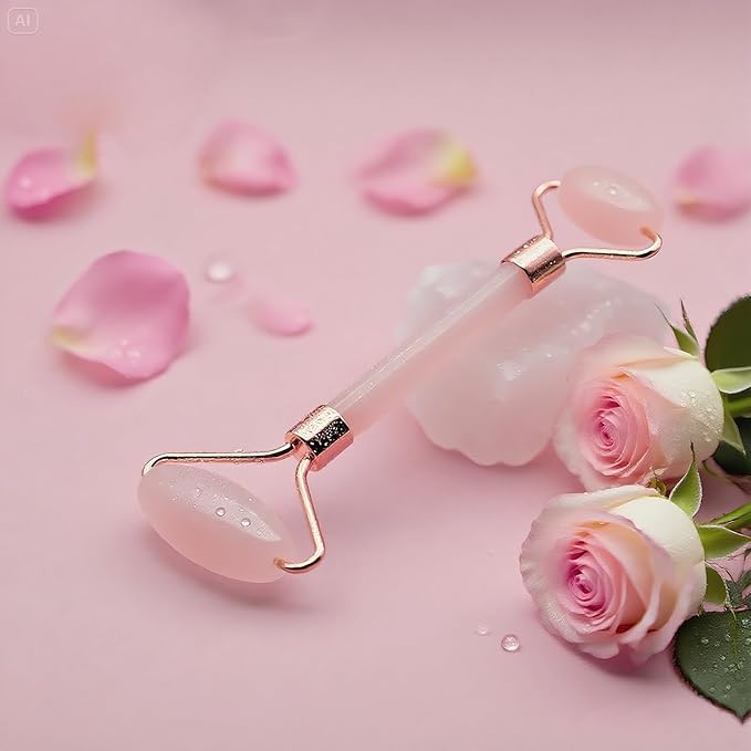 10 PCS Pink Spa Hair & Face Care Set,birthday gifts with Hair ties Silicone face brush Girl Gift for Face Washing, Makeup, Stone Facial Roller,Gua Sha Roller, Remove Wrinkles Eye Puffiness