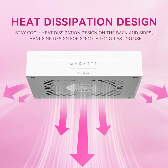 Makartt Rechargeable Nail Dust Collector - Machine Ultra Thin Nail Vacuum Dust Collector for Acrylic Nails Drills Portable SYMPHONEE Nail Dust Extractor with Reusable Filter White