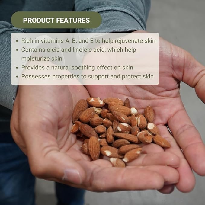 Sweet Almond Oil (16 oz) - for Skin and Hair - Carrier Oil for Essential Oils Mixing - From EIR Oils' Farm in Mallorca, Spain - 2 Packs