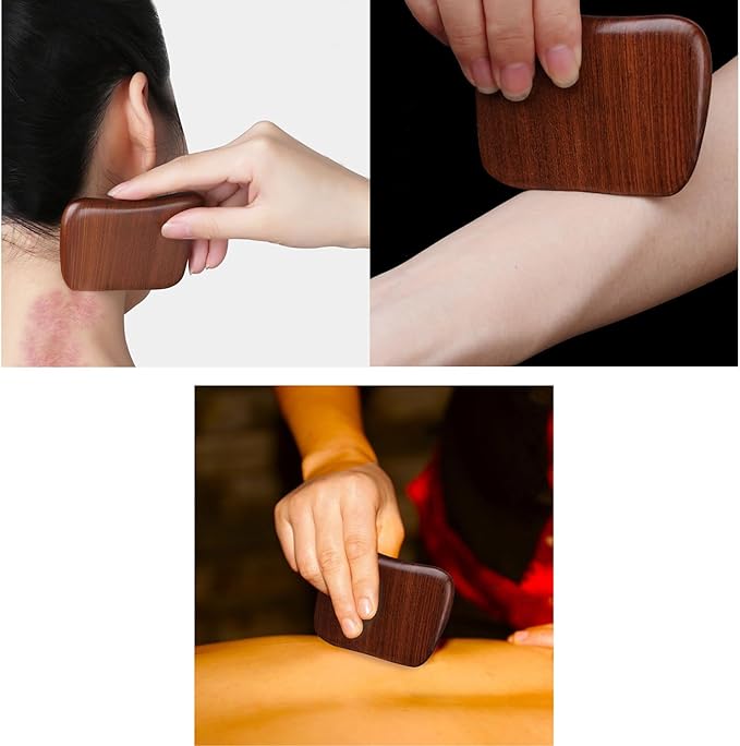 Wood Gua Sha Massage Tools Set,Scraping Scalp Massage Comb, Wooden Gua Sha Scraping Tools,3 Pieces.