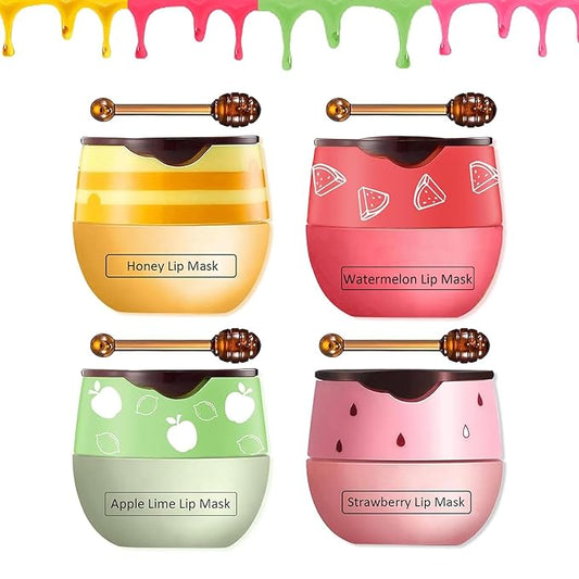 4 PCS Bee Lip Balm Honey Overnight