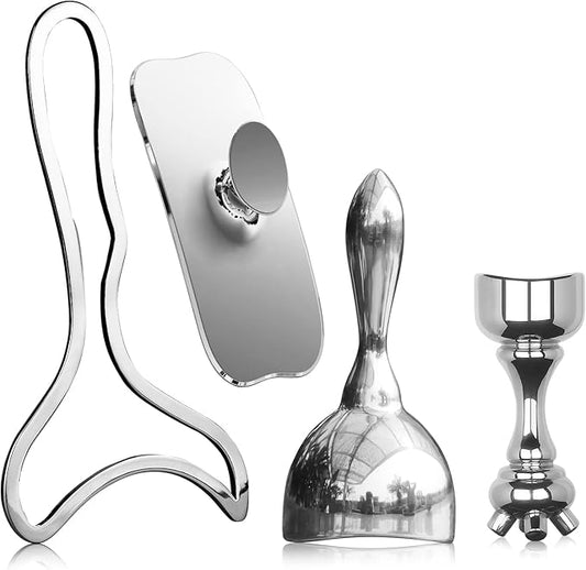 ONUEMP Stainless Steel Therapy Massage Tools, Gua Sha Scraping Body & Face Massager, Maderoterapia Kit Colombiana for Ice Body Sculpting, Lymphatic Drainage, Cellulite Remover, Relieve Sore Muscle