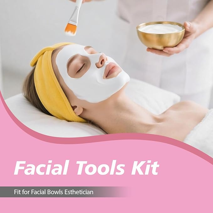 24 Pcs Facial Bowls Esthetician, Facial Bowl and Brush Set,Mixing Bowls for Women Facial Mask Mixing Kit