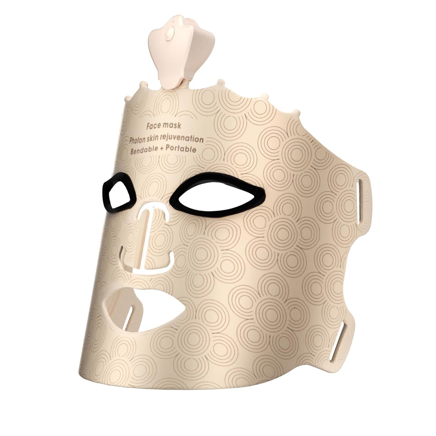 SUERBEATY Red Light Mask, 7 Colors Red Light Mask for Face, Cordless & Portable for Home & Travel, Rechargeable, Lightweight, Facial Skin Care for Women - Mom, Sister, Girlfriend and Wife - Khaki