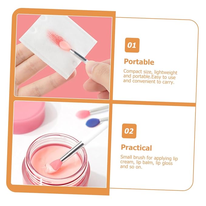 24pcs Lip Mask Lip Brush Silicone Applicator Makeup Brush for Women Tool
