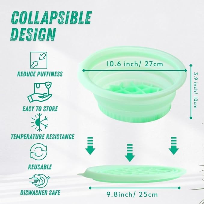 Silicone Ice Basin Face Tub for Ice Bath | Foldable Silicone Facial Bowl with Built-in Ice Tray | Face Plunge Ice Bowl | Spa Gifts for Women