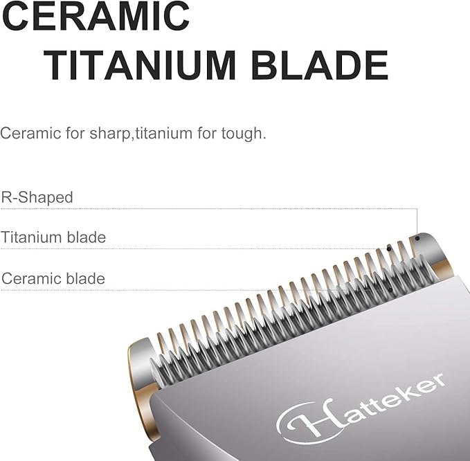 Hatteker Beard Trimmer for Men Professional Hair Clipper Hair Trimmer Shaver Haircut Detail Cutting Kit for Men Cordless Waterproof