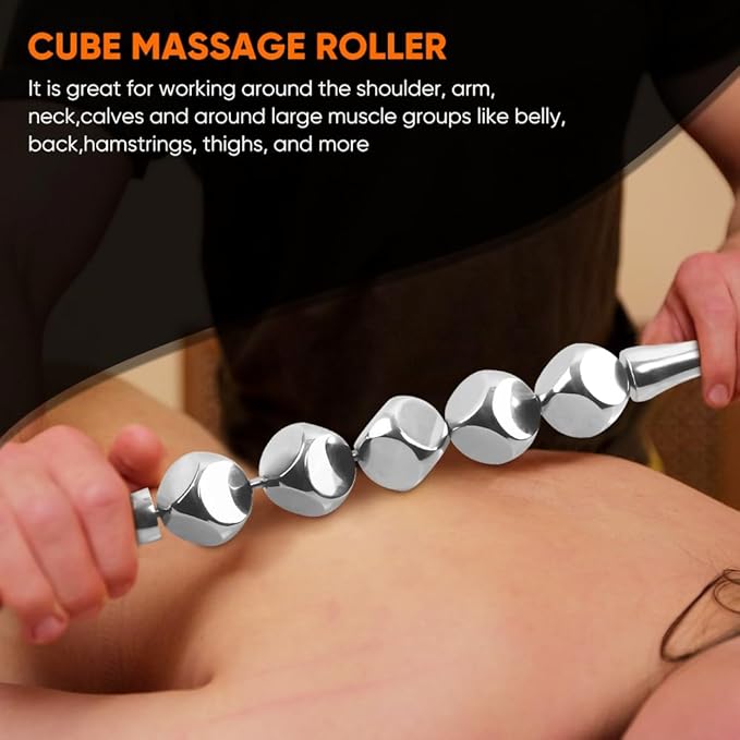 ONUEMP 5-in-1 Stainless Steel Therapy Massage Tools, Gua Sha Scraping Fascia Massage, Maderoterapia Kit Colombiana for Lymphatic Drainage, Cellulite Remover, Ice Body Sculpting