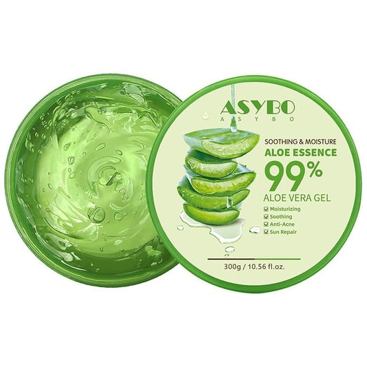 300 ML Natural Aloe Vera Gel -Organic Moisturizing Cream, Soothing and Hydrating, Sunburn and Scar Repair, Care for Face Body Hair