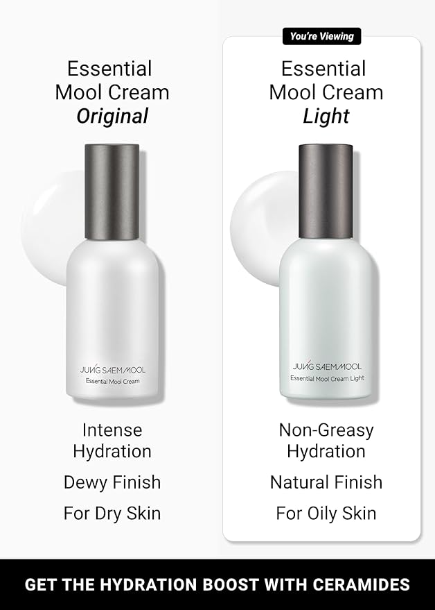 [JUNGSAEMMOOL OFFICIAL] Essential Mool Cream Light 1.7oz | Hydration Moisturizer | for Combination, Oily Skin