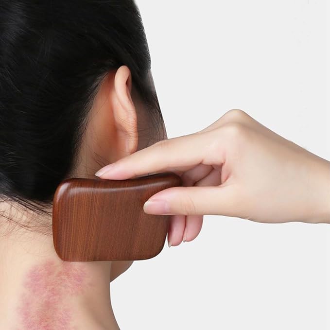 Wooden Gua Sha Massager Tool,Wooden Gua Sha Scraping Massage Tool,Sandalwood Gua Sha Board Acupuncture Point Massager,1 Pieces.