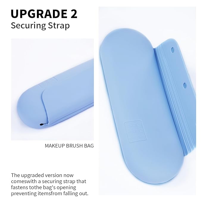 Silicone makeup brush holder travel