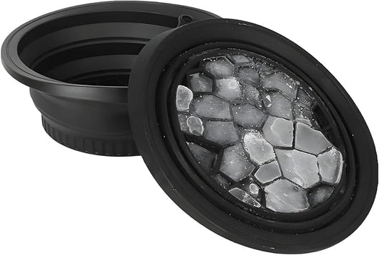 Silicone Bowl for Face Ice Bath, Foldable Ice Face Bowl for Facial Therapy, Silicone Facial Bowl with Ice Cube Mold, Wall-Mountable Design, Travel-Friendly Ice Bowl, Collapsible Wash Basin