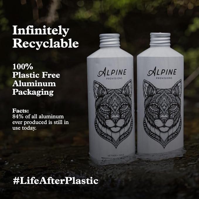 Alpine Provisions Natural Lavender + Juniper Body Wash – Hydrating Cleanser for Dry and Oily Skin with Jojoba & Coconut Oil Extracts – Vegan, Sulfate-Free, Plastic-Free - 16.9 fl oz