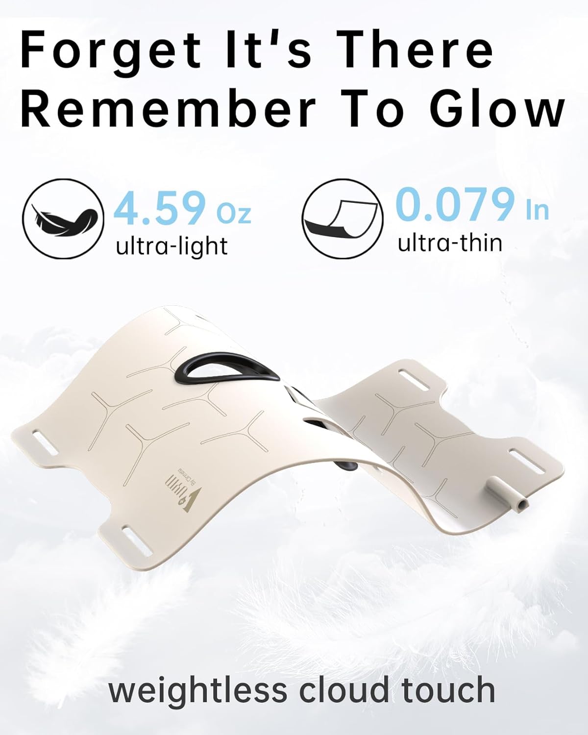 Infrared Red Light Therapy Mask: High Power for Glowing Skin – Ultra-Thin 1.8mm 4.6oz, 830nm 633nm 590nm, Red light therapy for face Luxury Gift