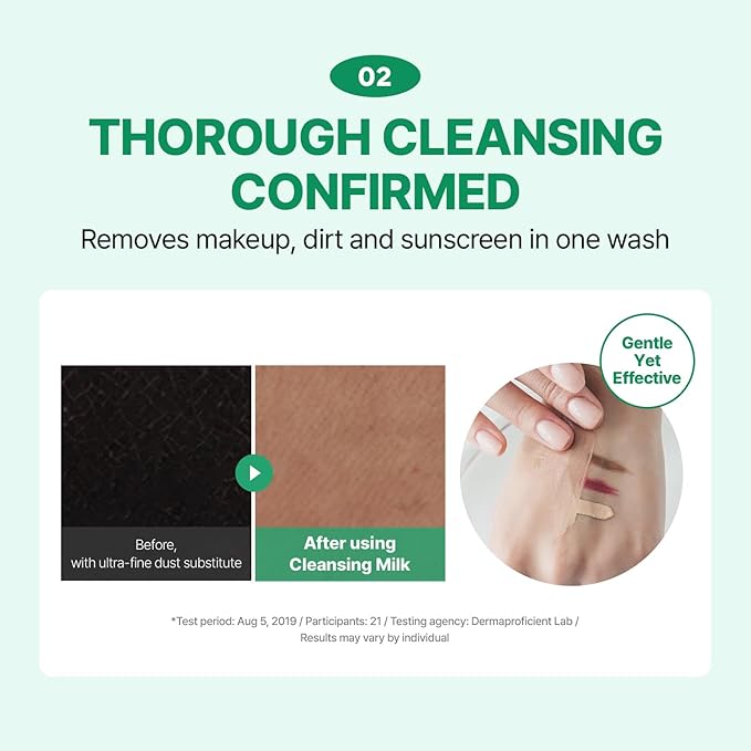 MAKE P:REM Safe Me. Relief Moisture Cleansing Milk, Hydrating Gentle Face Wash for Sensitive Skin with Soy Protein, Korean Milky Cleanser, Korean Skin Care, 6.76 Fl.Oz, 200ml