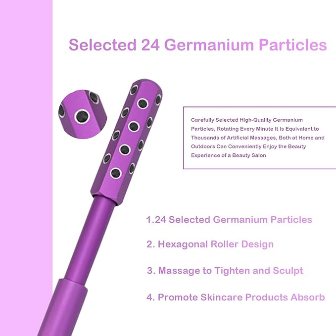 Ice Roller for Face, Germanium Stone Faceroller for Up Lifting and Skin Care, Beauty Sculptor Roller, Uplifting Face Massager Roller, Instant Results
