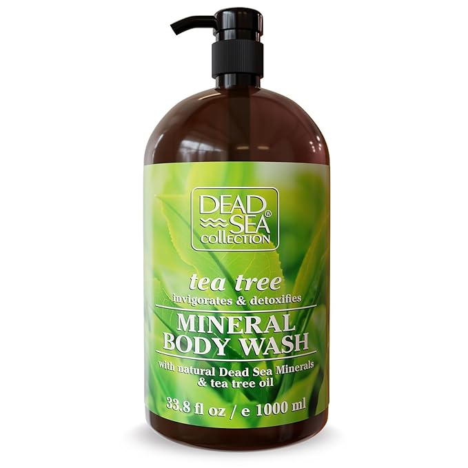 Dead Sea Collection Tea Tree Body Wash – Hydrating Shower Gel with Dead Sea Minerals & Tea Tree Oil – Scented Body Wash for Dry & Sensitive Skin – For Women & Men – 33.8 fl oz