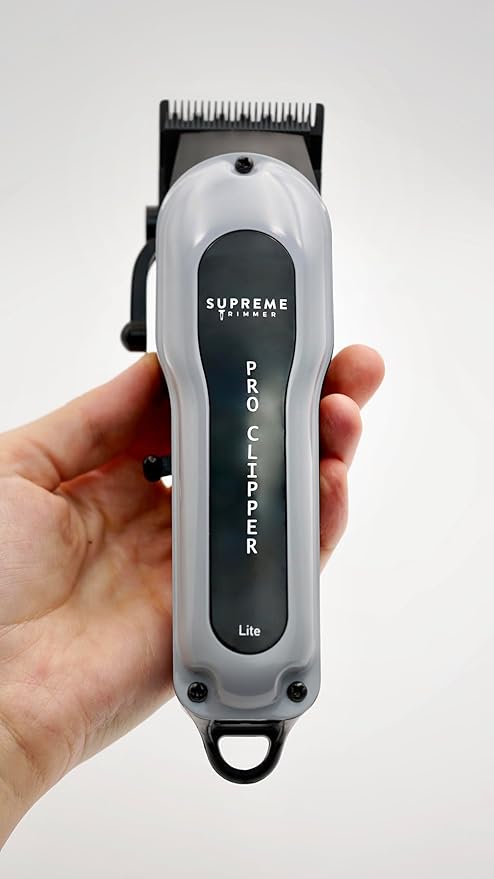 Supreme Trimmer Pro Clipper Lite | 210 Min Run Time Professional Hair Cutting Tool Set + Hair Comb, Scissors & Fade Blade | STC5000