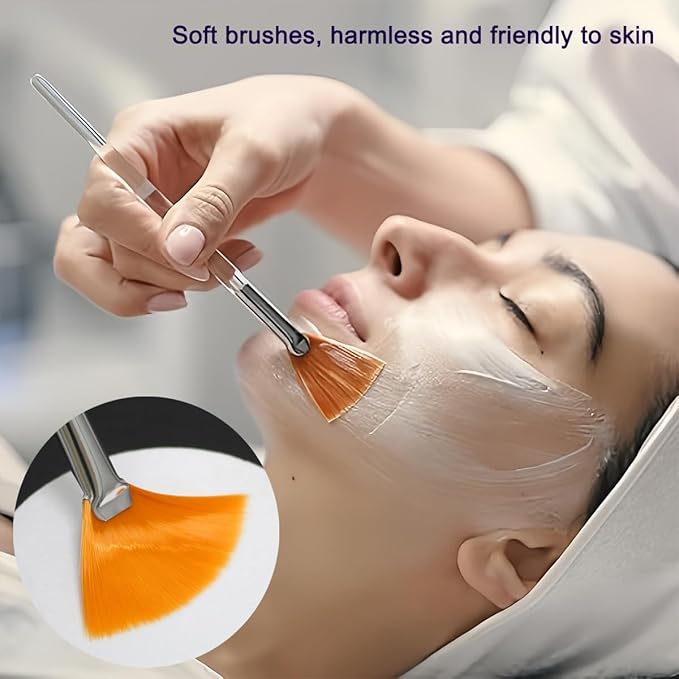 37 Pcs Face Mask Mixing Bowl Set, 5 Plastic Mask Bowl 5 Facial Headbands, 10 compressed facial sponges 5 Facial Mask Fan Brushes10 facial spatula and 2 Measuring Cups, Esthetician Supplies Tool Kit