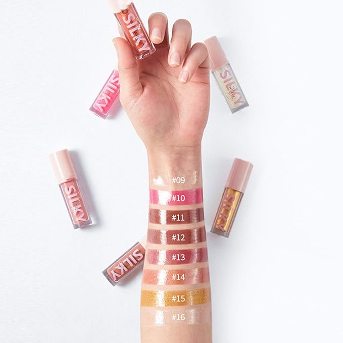 MAEPEOR Shimmer Glossy Lipgloss Set 8PCS Non-Sticky Moisturizing Glossy