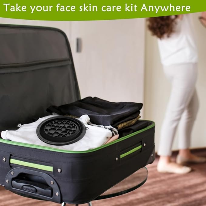 Foldable Face Ice Bath Bowl with headband Silicone Bowl with Built-in Icetray for Home Ice Water Facials Large Capacity Portable for Skin Tightening, Acne Relief & Anti-Inflammation