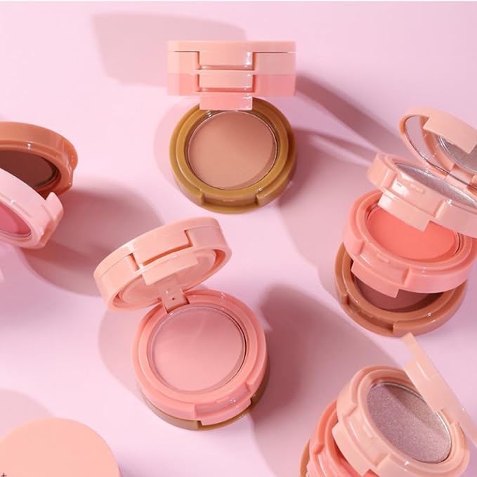 Makeup Eyeshadow Palettes, 3-in-1 Protable Multifunction Blush Highlighter