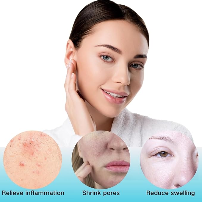 Face Bowl for Ice with Built-In Ice Tray, Silicone Facial Ice Bath Bowl for Shrinking Pores, Ice Face Bowl for Boosting Circulation for Men & Women, Skin Tightening, Easy Storage and Carrying