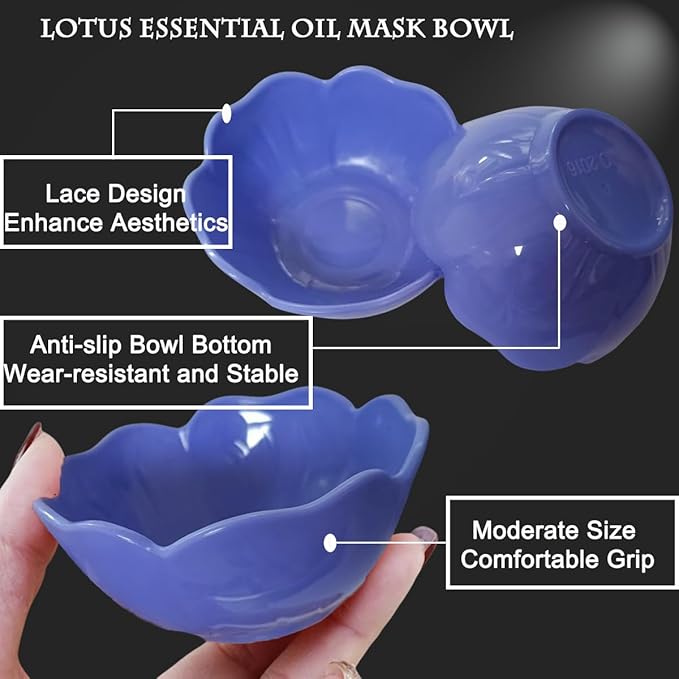 10 Pcs Essential Oil Bowl Set, 3.34 Inch Petal Mask Bowls Beauty Tool Skin Care Bowl Diy Face Mask MixingBowl for Home Salon, Pigment Preparation