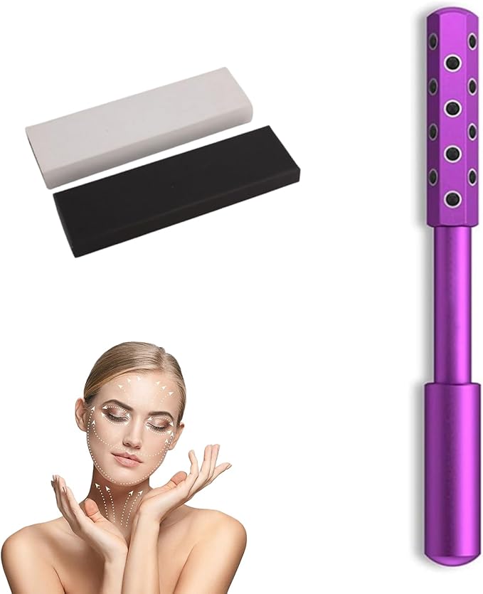 Ice Roller for Face, Germanium Stone Faceroller for Up Lifting and Skin Care, Beauty Sculptor Roller, Uplifting Face Massager Roller, Instant Results