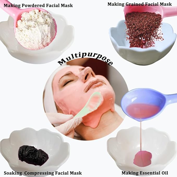 10 Pcs Essential Oil Bowl Set, 3.34 Inch Petal Mask Bowls Beauty Tool Skin Care Bowl Diy Face Mask MixingBowl for Home Salon, Pigment Preparation