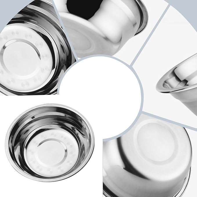 10 PCS DIY Face Mask Mixing Bowl, 6.18'' Stainless Steel Reusable Smooth Mask Stirring Containers for Lady Women Home Skincare, Beauty Treatments, Professional Beauty Salon Use, Easy to Clean