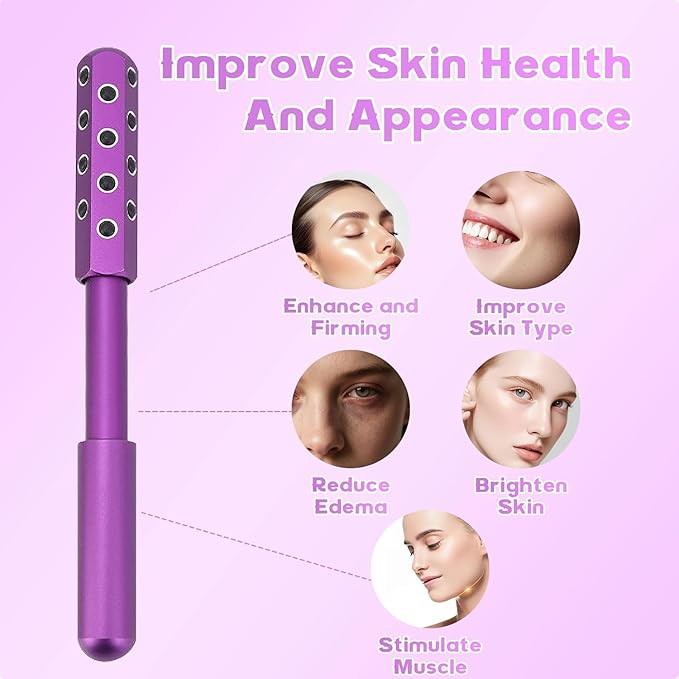 Ice Roller for Face, Germanium Stone Faceroller for Up Lifting and Skin Care, Beauty Sculptor Roller, Uplifting Face Massager Roller, Instant Results
