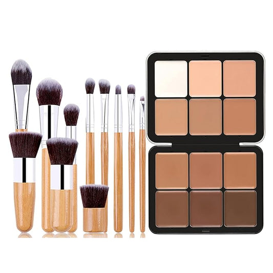 Makeup Cream Contour Palette with Makeup Brush, 12