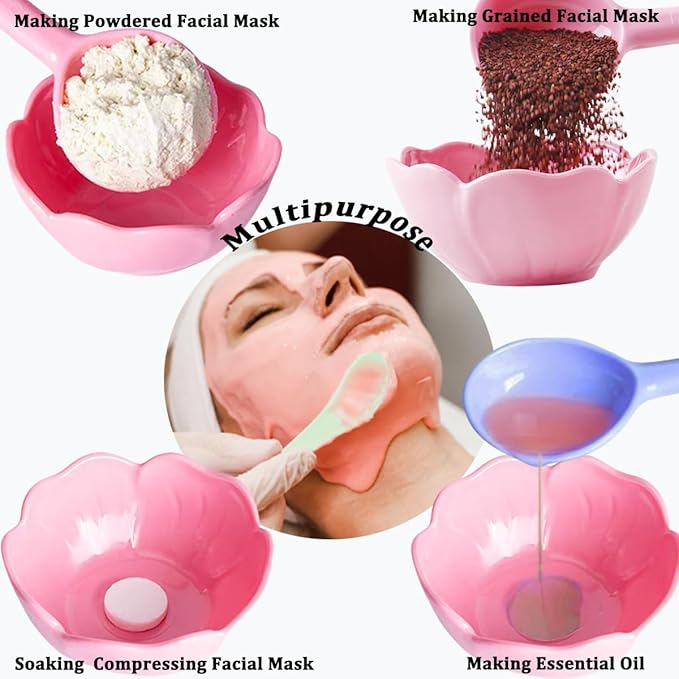 10 Pcs Essential Oil Bowl Set, 3.34 Inch Petal Mask Bowls Beauty Tool Skin Care Bowl Diy Face Mask MixingBowl for Home Salon, Pigment Preparation