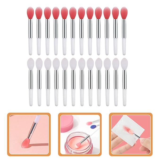 24pcs Lip Makeup Brush Silicone Lip Brush Mask Applicator Makeup Tools