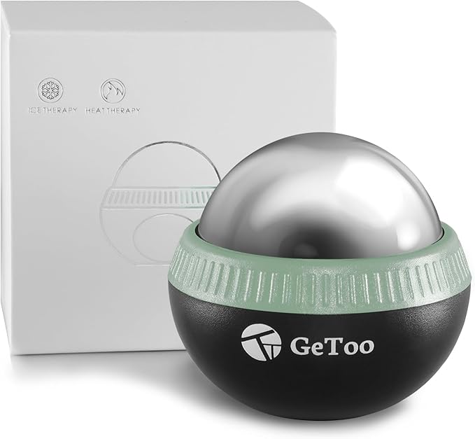 Cryosphere Cold Massage Roller Ball - 2.8 Inch Ice Massage Ball for Deep Tissue, 6 Hours Cold Therapy, Detachable Rolling Ball, Sage and Black