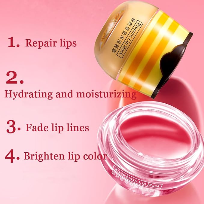 2 Pcs Lip Balm Honey Pot,Honey Wrinkle