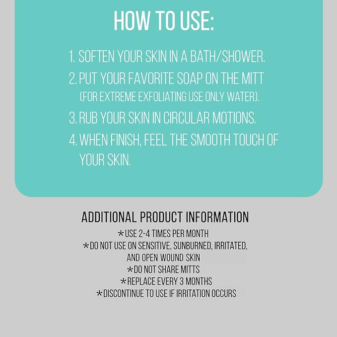 Valitic exfoliating glove - body