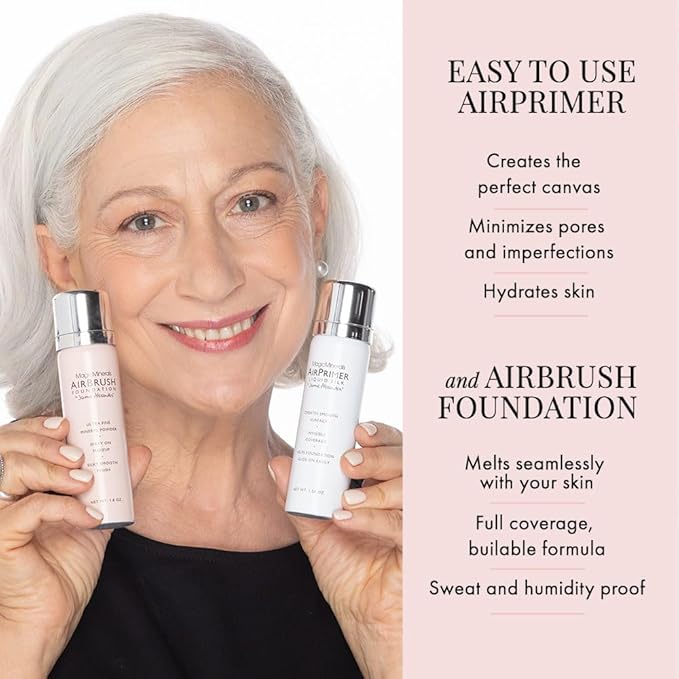 MagicMinerals AirBrush Foundation Set by Jerome Alexander – Skin (Light)